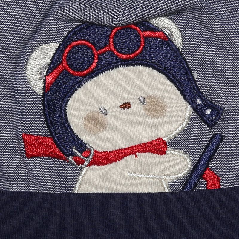 Boys White & Blue Knitted Cap image number 2